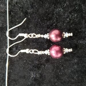 Swarovski Crystal & Czech Glass Pearls Earrings NWT